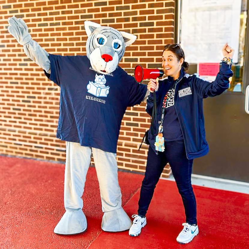 School Spirit Day with Wildcat Mascot